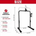 Walking Pad Handle Bar Only, Treadmill Handlebar for Walking Pad with Phone & Water Bottle Holder, Adjustable Handrail Height, Heavy-Duty Steel