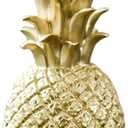 SYCOOVEN Pineapple Figurines Ornaments Desktop Decorations Living Room Cabinet Creative Fake Resin Pineapple Ornament Artificial Pineapple Figurine Statue DIY Decor(Gold,Size:M)