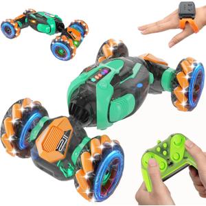 Gesture Sensing RC Stunt Car - Boys Toys Age 6-8-12, 360 Rotating 4WD Hand Controlled Remote Control Twist Car with Light & Music, Cool Toys and Ideas Gifts for Children Age 7 9 10 11 12 Years Old
