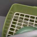 Electric Large Bird Bathtub,Parrots Bath Shower with USB Pump, Birdbath Bowl Waterfall Bird Bath for Garden,Birdcage,Indoor,Outside -Perfect for Parakeet/Cockatoo/Cockatiel/ Lovebird/Budgie (Green)