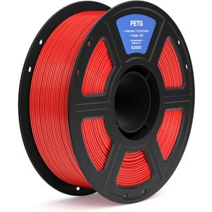 ELEGOO PETG Filament 1.75mm Red 1KG, 3D Printer Filament Dimensional Accuracy +/- 0.02 mm, 1kg Spool(2.2lbs) Fits for Most FDM 3D Printers