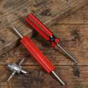 3Pcs Tire Valve Stem Removal Tool, 4 in 1 Double Single Head Valves Puller, Multi Function Tire Repair Tools, Tire Valve Stem Installation Tools Kit for Bicycle Car Motorcycle Trucks Tire Repair