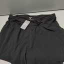 Ksmien Women's 2 in 1 Running Shorts - Lightweight Athletic Workout Gym Yoga Shorts Liner with Phone Pockets Size M