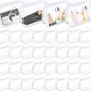 36 PCS Clear Makeup Bags Bulk Clear Cosmetics Bag Plastic Travel Bags Clears Plastic Toiletry Bags With Zipper Waterproof Portable Clears Bag for Travel Women Men Bathroom Organizing,White