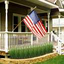 48 Bundles Artificial Plants Onion Grass Outdoor 17 Inch Tall Fake Shrubs Wheat Grass UV Resistant Greenery Stems Faux Bushes Plant for Indoor Outdoor Garden Office Home Decor（Green Red Tail）
