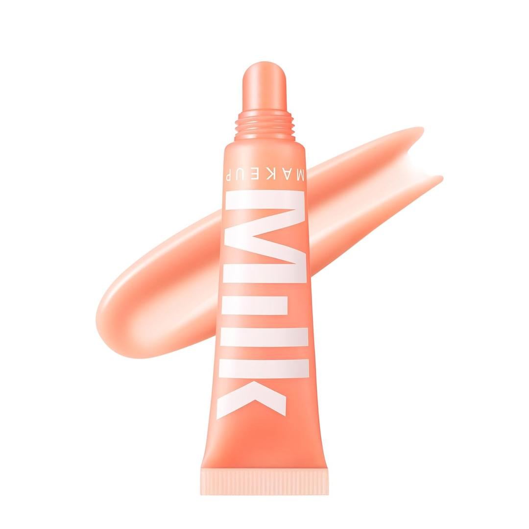 Milk Makeup Balmade Electrolyte Lip Balm  Hydrating, Sheer Gloss Nourishes + Replenishes Moisture  Clean, Vegan Formula with High-Shine Finish (Ion - Light Pink, White Peach)