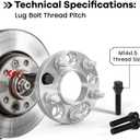 CMO 25mm 5x112 to 5x114.3 Wheel Adapters 66.6-60.1 Bore M12x1.5 Studs 2PCS | Hubcentric, 6061-T6 Forged, 10.9 Grade Studs, Anodized Finish, For Audi Mercedes to Fit 5x114.3/5x4.5 Wheels