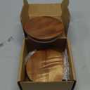 2 Pack Lids for Weck Jars 80mm Opening Acacia Tulip Glass Jar Lid with Silicone Airtight Jar Wooden Lids Medium 3.44" Reusable Storage Lids Fits for Weck Jar Models 900 976 746 901 996 958 908