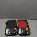 Glymnis Ping Pong Paddles Set Table Tennis Rackets with Balls, Storage Case for Indoor Outdoor Table Tennis Paddle Game Accessories