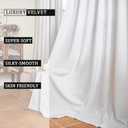 YOFUN 96 inches 2 Panels, White Room Darkening Luxury Velvet Curtains Thermal Insulated Heat Block Soundproof Window Panels Soft Drapes for Bedroom Living Room, Rod Pocket & Back Tab, W52 x L96