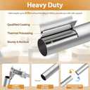 TONIAL Silver Curtain Rod 32 to 120 Inches, 7/8 Adjustable Curtain Rods for Windows 20 to 116 Inches, Splicing Drapery Rods Decorative with Netted Texture Finials
