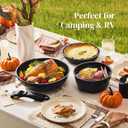 Redchef 16pcs Ceramic Pots and Pans Set Non Stick, Nonstick Kitchen Cookware Set with Detachable Handle, Non Toxic, PFAS PFOA & PTFE Free, RV Cookware Set for Camping, Dishwasher/Oven Safe (Black)