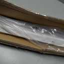 No Drill Cordless Vinyl Mini Blinds,White,25.5" W x 64" H