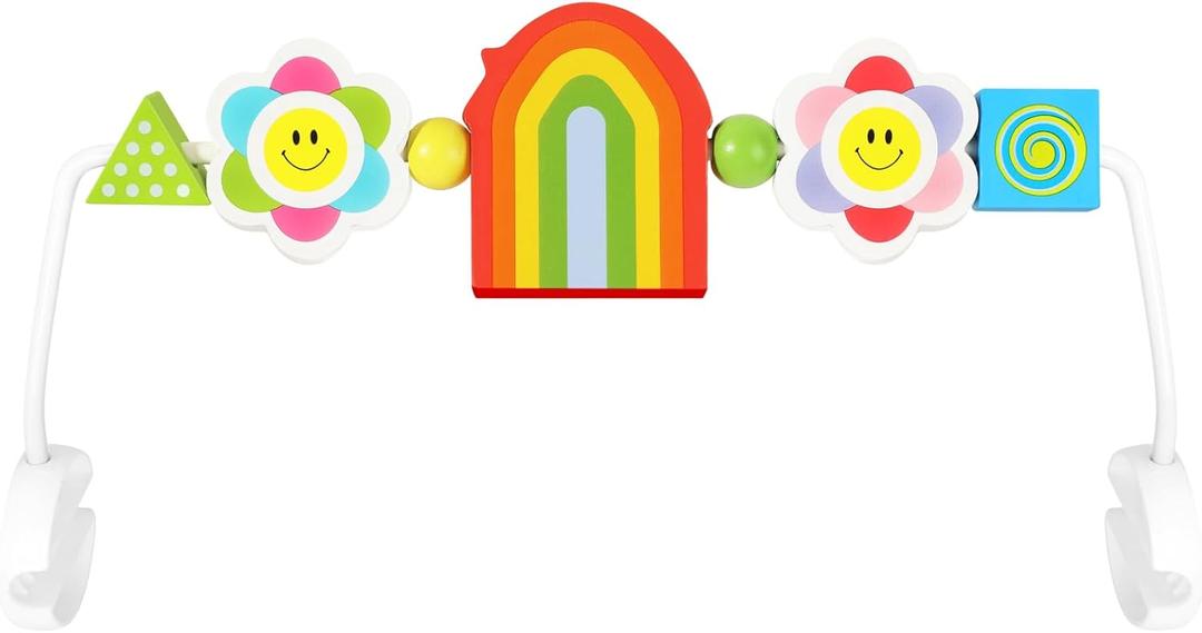 Baby Bjorn Bouncer Toy Bar - Toy Bar for Baby Bouncer Seat Balance Soft & Bliss, Brightly Colored Shape, Develop Motor Skills, Wooden Toys, Environmentally Friendly Paint, Rainbow