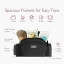 Momcozy Hip Seat Baby Carrier - Adjustable Waistband with Original 3D Belly Protector, Ergonomic Carrier with Various Pockets for Newborns & Toddlers up to 45lbs (Black, Medium)