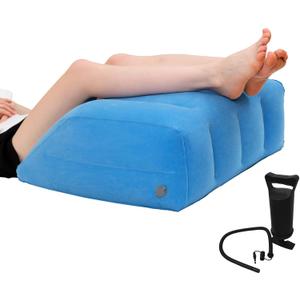 Inflatable Leg Elevation Wedge  Portable Support for Sleeping, Pregnancy, Injury & Surgery Recovery, Improves Circulation and Reduces Swelling (Trapezoid_22.4"x 24"x 10.6")