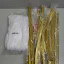 Metal Arch Stand and Cover Set,1 White Spandex Fitted Backdrop with 1 Gold Wedding Arched Stand Frame for Parties Birthday Baby Shower Bridal Banquet Decoration (6FT)