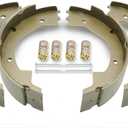 RV MURTS 2 Pairs 10" x 2-1/4" Electric Trailer Brake Shoes Replacement Kits for 2300-3500 lbs Trailer 4 Holes Brake Assembly with Springs&Pins, Trailer Axle Hub Accessories for Camper, Dexter Type.