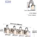 4-Light Brushed Nickel Vanity Light Fixtures, Modern LED Bathroom Wall Lights for Dressing Room, Integrated LED Chips with Frosted Column & Clear Square Glass Shades, Energy Saving Wall Sconce