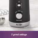 Mr. Coffee Automatic Coffee Grinder with 5 Presets, 12 Cup Capacity, Black Ideal for Home Use and Espresso Lovers, Black
