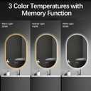 Niccy Oval LED Bathroom Vanity Mirror, 36x22inch Frameless Backlit Mirror with Light, Smart Anti-Fog Waterproof Mirror with Memory Function Dimmable Lighted Mirror