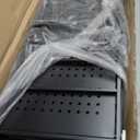 VEVOR 4-Tier Foldable Storage Shelf, 26W x 13D x 46H Inch Folding Metal Rack Shelving Unit, No Assembly Organizer Shelf with 5 Wheels & 4 Hooks for Pantry, Kitchen, Garage, Basement, Black