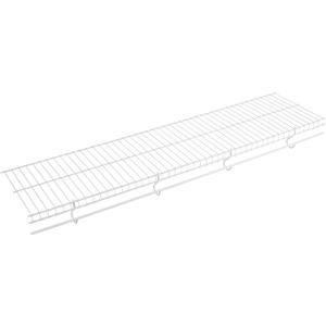 Rubbermaid Free-Sliding Wire Shelf, White, Adjustable Shelving with Free-Slide Design for Closet Organization System, 12x 4, 1 Pack