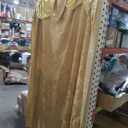 SUBRTEX Light Flitering Curtains 52Wx84L, Room Darkening Vibrant Floral Drapes, 50% Blackout, Semi Sheer Boho Farmhouse Curtains for Living Room, Gold