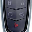 Key Fob Shell Case Replacement Fits for Cadillac ATS ATS-v CTS CT6 XTS XT5 XT4 XT6 SRX 2014 2015 2016 2017 2018 2019 2020 2021 Keyless Entry Remote Control 5btn Pad Cover