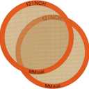 Silicone Baking Mats Set of 2 Round Non-Stick Reusable Air Fryer Linner - Best German Silicone - 12 inch