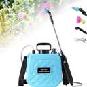 Battery Powered Sprayer 1.7 Gallon, Upgrade Powerful Electric Sprayer with 3 Mist Nozzles, Rechargeable Handle, Retractable Wand, Garden with Adjustable Shoulder Strap for Lawn,Garden,Cleaning