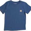 Carhartt Kids' Short Sleeve Pocket T-Shirt Tee Shirt (Blue, S)
