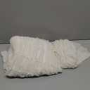 Sastianaen Women Sexy Mini Skirt Set Y2k Strapless Tube Top Bodycon Skirt 2 Piece Outfits Dress Solid Party Club Streetwear (Medium, A0-ruffle Apricot)