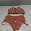 ZAFUL Women High Waisted Bikini Set Two Piece Tummy Control Wrap Swimsuit Lace Up Bathing Suit, Size Medium