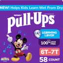 Pull-Ups Boys' Potty Training Pants, Size 6T-7T Training Underwear (55-75 lbs), 58 Count