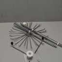 5-Tier Metal Spinning Display Stand Rack with Wheels, Keychain Jewelry Stocking Hat Display Stand, White