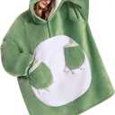 OLAOLA Wearable Blanket Hoodie for Adults - Oversized Animal Hooded Blanket - Soft Warm Cozy Sherpa Fleece Sweatshirt