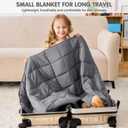 yescool Weighted Blanket 5 Pounds Cooling Weighted Lap Blanket, Grey Heavy Blanket for Sleeping, Weighted Throw Blanket Gifts for 40-60lbs, 36"x48"