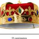 Morph Adult Royal King Crown Queen Regal Jeweled Gold Hat Halloween Wiseman Costume Accessory