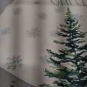 Artoid Mode Merry Christmas Trees Wedge Shape Placemats for Round Table Set of 4, Winter Seasonal Kitchen Dining Table Decoration for Indoor Party Home (12" x 18", Wedge 4 Pcs, Beige)