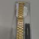 MioHHR Solid Stainless Steel Band Compatible with Apple Watch 46mm (Series 11 10), Metal Strap with Soft TPU Case for iWatch Series 11/10 46mm Women and Men, Gold