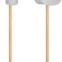Speaker Stands Compatible with SONOS Era 300 and Era 100, Fixed Height Floor Stand with Cable Management, Wooden Speaker Mount, White & Beech, 2 Pack (Pair)
