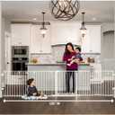 Regalo 130-Inch Super Wide Adjustable Baby Gate and Play Yard, 2-in-1, Bonus Kit, Includes 4 Pack of Wall Mounts(Pack of 1) (White)