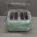 Roter Mond Toaster 4 Slice Retro Stainless Steel with Extra Wide Slots Bagel, Defrost, Reheat Function, Dual Independent Control Panel, Removable Crumb Tray, 6 Browning Levels, Aqua Green