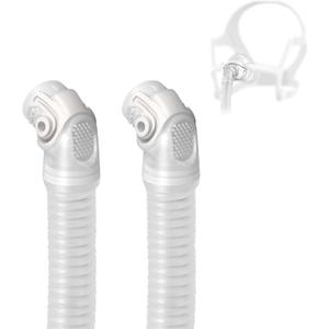 2 Packs Replacement Short Tube for Airfit N20 & Airtouch N20, Features Triple 360° Swivel & Quick-Release Technology for N20 CPAP Mask, Replacement CPAP Hose Tubing with Leak-Free Seal & Smart Quiet