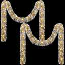 Ceenna 2 Pcs 32.8 ft Christmas Tinsel Garland with 32.8ft 100 LED Lights for Wall Mounted Hanging Xmas Tree Party Christmas Room Decor, Wedding, Birthday, Party Supplies (Gold,Warm White)