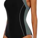 beautyin Women's One Piece Athletic Racerback Swimsuit Slimming Bathing Suit, Small