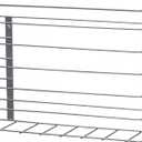 Household Essentials Tall Door Mount Cabinet Organizer, Sturdy Steel Wire Frame, Elegant Nickel Powder Finish, Mounts to Solid Surface, Included Hardware, Great for Tall or Large Items