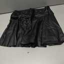 Faux Leather Skirts,Mini Multipurpose Work Nightclub Elastic High Waist Dress for Women M