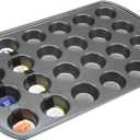 Wilton Perfect Results Premium Non-Stick Pan 24-Cup Mini Muffin Tin, Steel, Silver